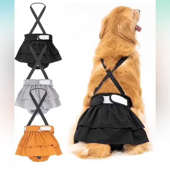 Washable Female Dog Diaper Suspender Reusable Heat Cycle Period incontinence XL - Picture 4 of 8